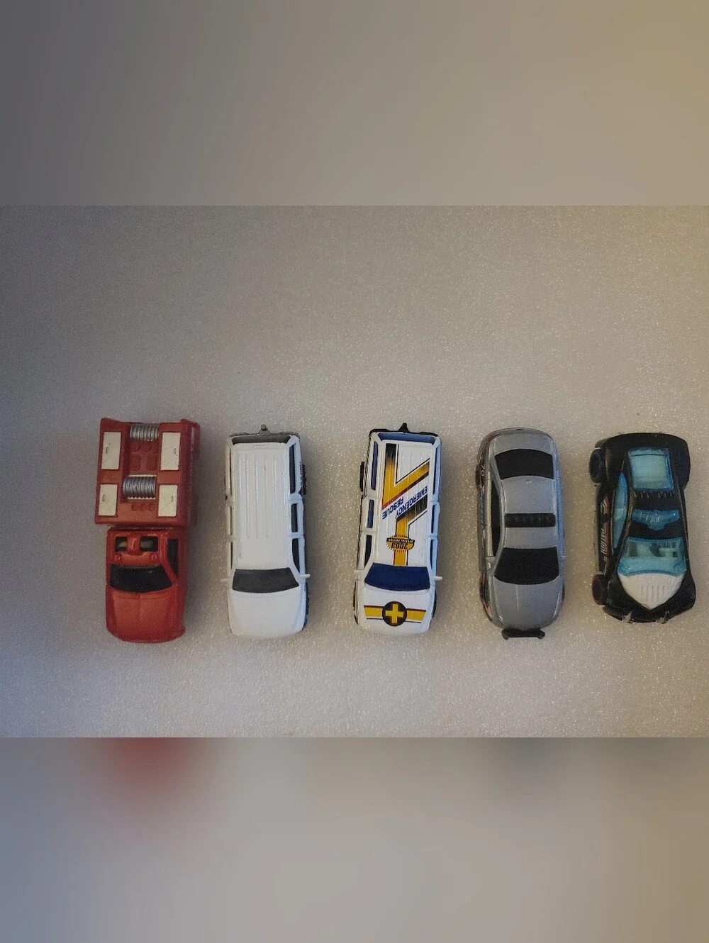 Lot Of 5 Emergency Vehicles Hot Wheels Matchbox Police Car Emergency Rescue #1